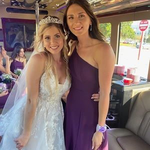 Purple bridesmaids dress